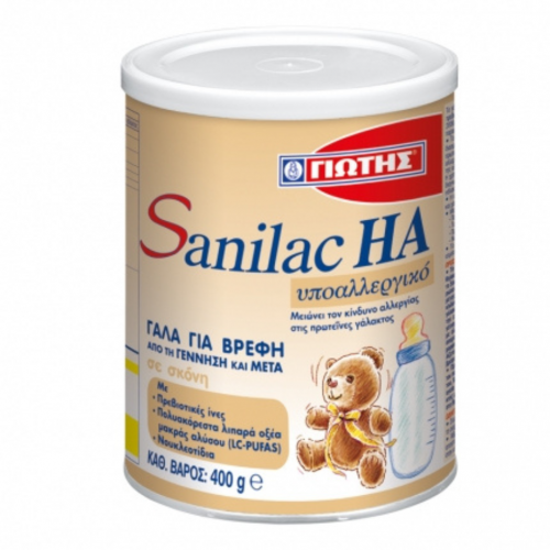 Sanilac HA Γάλα για βρέφη σε σκόνη Υποαλλεργικό 400gr